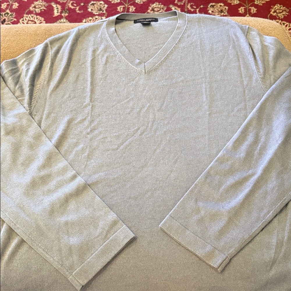 Banana Republic Silk Cashmere Blue Grey Sweater Size XL (TD)